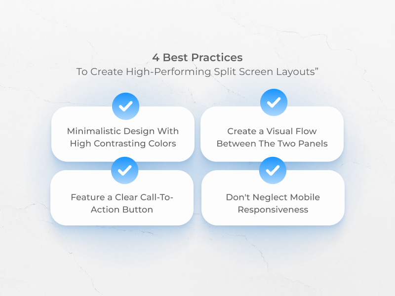 Best practices for creating split screen website