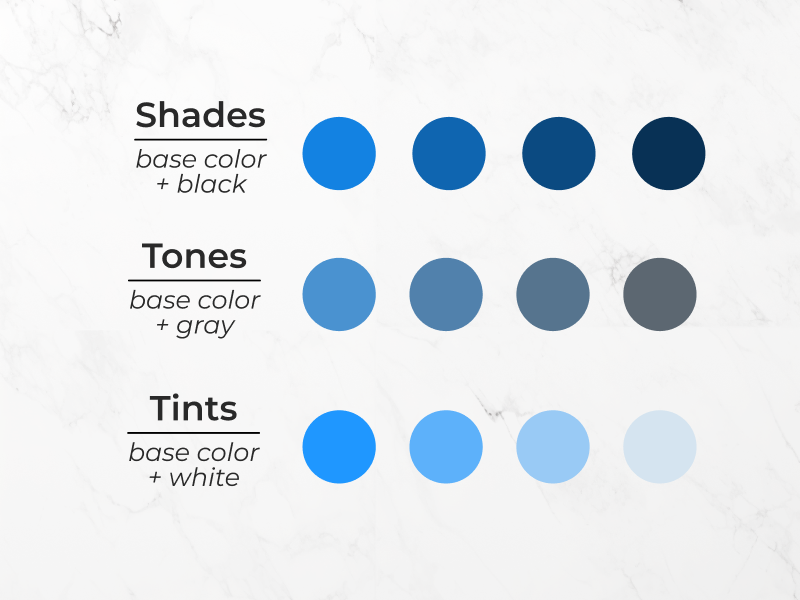 Monochrome color scheme example