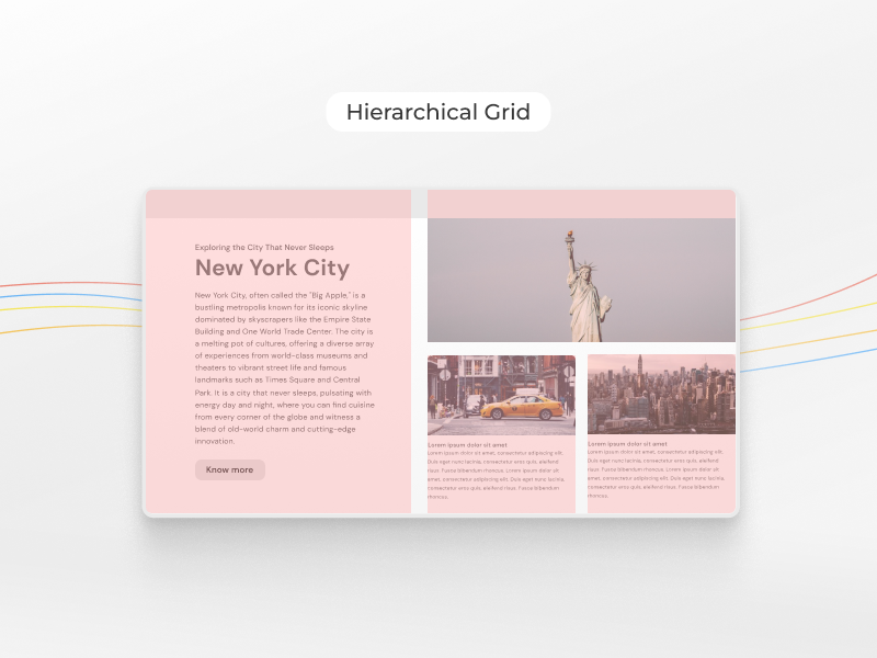 Hierarchial grid design websites