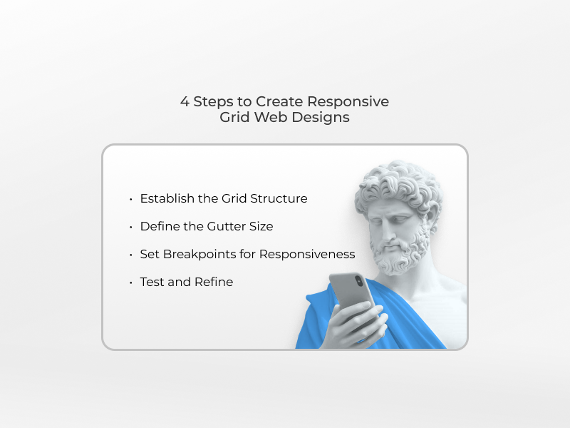Steps for creating grid design websites