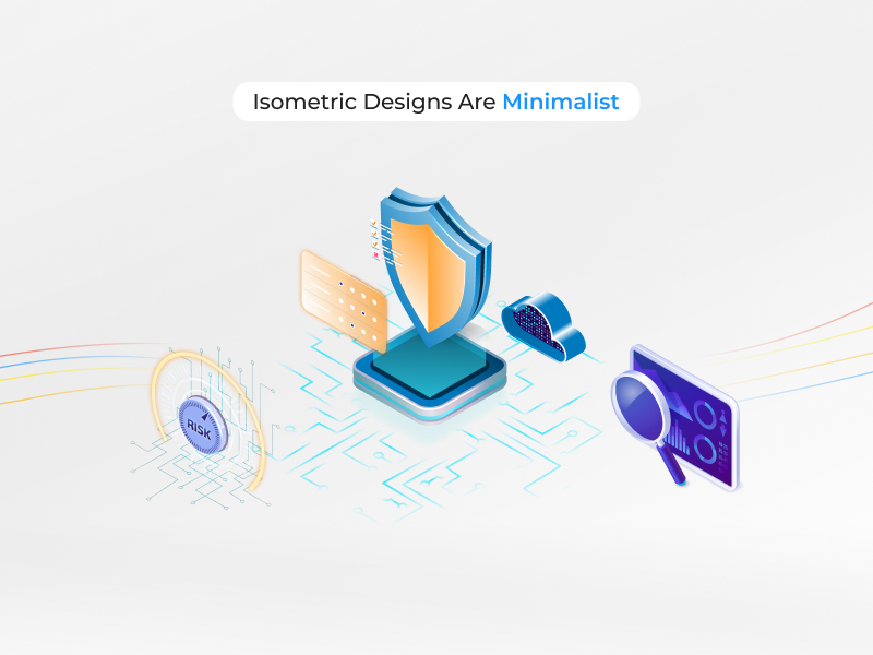 The minimalist nature of isometric website design