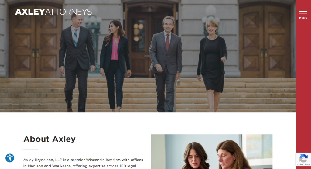 Axley Attorneys – Balanced, structured, and SEO-friendly law firm website.