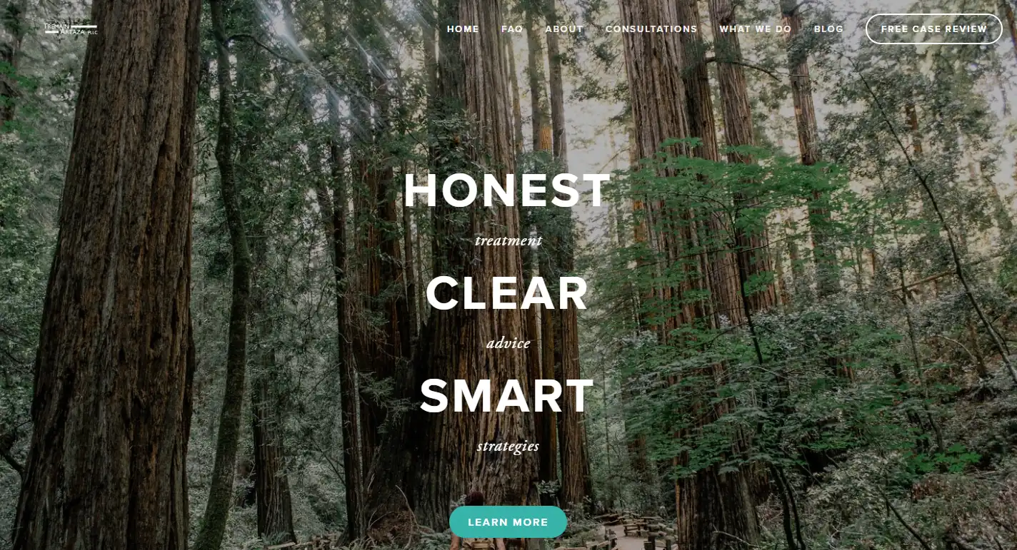 Tremain Artaza PLLC – Accessible, empathetic, and straightforward law firm website.