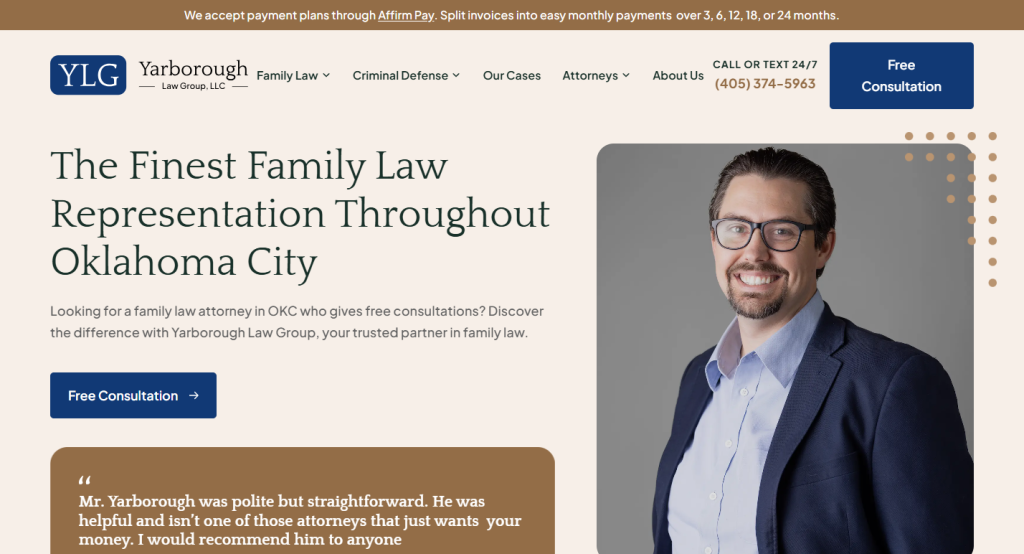 Yarborough Law Group – Clear, user-friendly, and responsive law firm website.