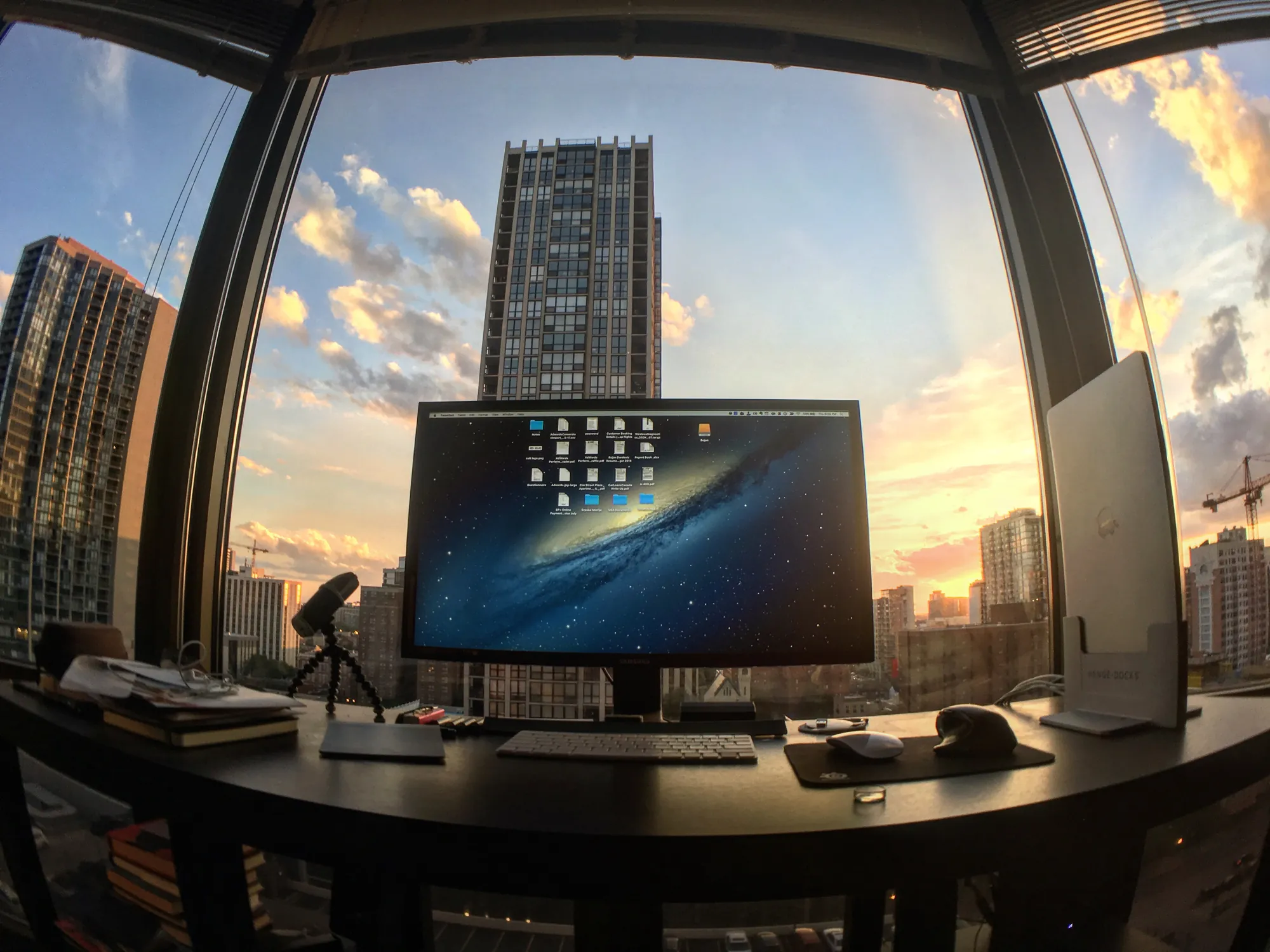 monitor on desk view